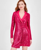 Rachel Roy Women's Griffith Sequin Tuxedo Mini Dress