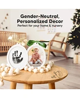 KeaBabies Bitsy Inkless Baby Hand and Footprint Kit, Two-sides Christmas Photo Ornaments, Personalized Keepsake Gifts