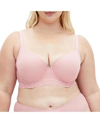 City Chic Plus Gemma Contour Longline Bra