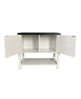 Kings Brand Furniture Teresa 2-Door Modern Console Table, Buffet Storage Cabinet