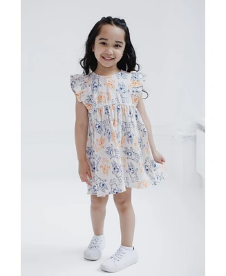 Bluey Girls Cotton Gauze Matching Family Button Down Shirt and Shorts Outfit Set