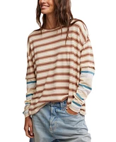 Free People Women's Nina Striped Long-Sleeve T-Shirt