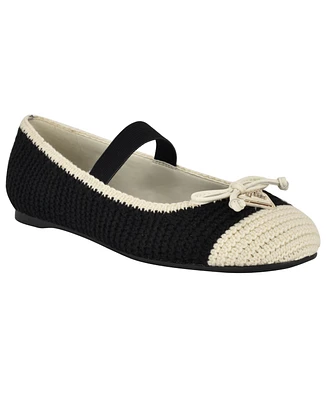 Guess Women's Maysa Crochet Knit Mary Jane Flats