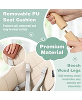 Gouun 6 in 1 Convertible Highchair with Safety Harness and Removable Tray