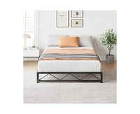 gaomon 6 Inches King Size Metal Platform Bed Frame,Low Bed Frame with Steel Slat Support, Mattress Foundation, No Box Spring Needed