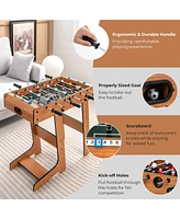 Gouun Space Saving Table Football with Durable Handle and 2 Footballs
