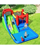 Gouun Inflatable Water Slide with Ocean Balls for Kids without Blower