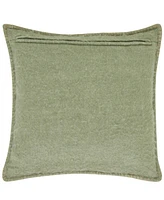 Ihi Home Moss Mohair Pillow, Green, 24"x 24"