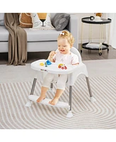 Gouun 4-in-1 Convertible Baby High Chair with Removable Double Tray