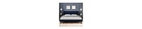 gaomon Queen Upholstered Bed Frame with Wingback Headboard, Luxurious Velvet Upholstery Platform Bed, Wooden Slat Support