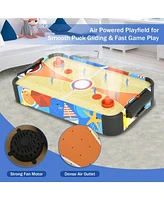 Sugift Table Top Air Hockey Table for Kids, 20in Mini Tabletop Air Hockey Game with Electric Motor Fan, 2 Pushers and 2 Air Hockey Pucks