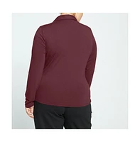 Universal Standard Plus Aalto Liquid Jersey Polo Top