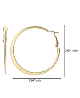 Jessica Simpson Gold-Tone 44.8MM Flat Omega Hoop Earrings