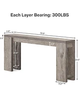 Tribesigns 70.9-Inch Extra Long Console Table, Farmhouse Wood Sofa Table Behind Couch, Narrow Entryway Accent Table for Living Room, Hallway, Entrance