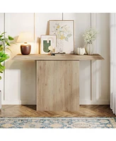 Tribesigns 41" Farmhouse Console Table, Simple Hallway Table, Wood Sofa Table for Living Room, Entryway, Oak, Black Friday Deals 2024