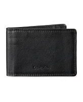 Calvin Klein Men's Rfid Billfold Wallet with Removable Front Pocket Wallet and Key Fob, 3-Piece Set