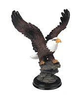 Fc Design "2-pc Gift Set" 7"H Eagle Standing on Rock Figurine Statue Ornament Home Room Office Decor and Perfect Gift Ideas for Housewarming, Holidays