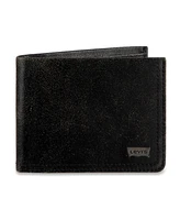 Levi's Men's Rfid Rugged Leather Passcase Bifold Wallet