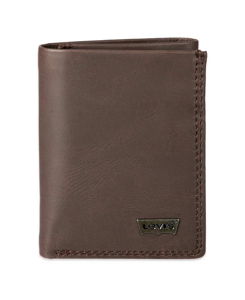 Levi's Men's Rfid Genuine Leather Extra-Capacity Conrad Trifold Wallet