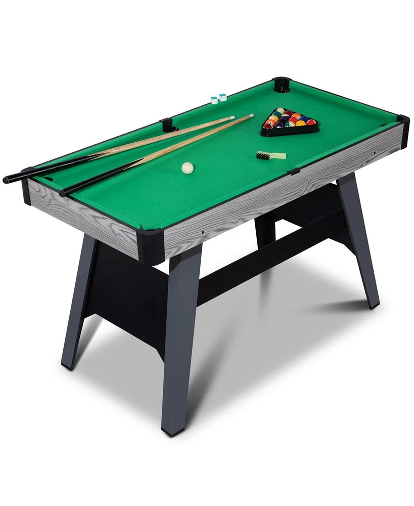 Sugift 48" Portable Pool Table for Kids & Adults, Mini Billiards Game Table w/Full Accessories for Family Game Nights