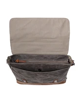 Tsd Brand Stone Creek Waxed Canvas Large Messenger Bag