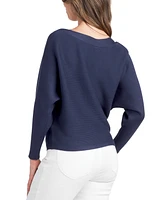 Bcx Juniors' Dolman-Sleeve Boat-Neck Sweater