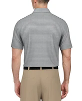 Pga Tour Men's Heathered Stripe Golf Polo Shirt