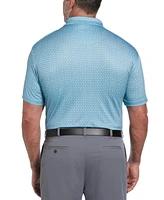 Pga Tour Men's Flamingo Geo-Print Performance Golf Polo Shirt