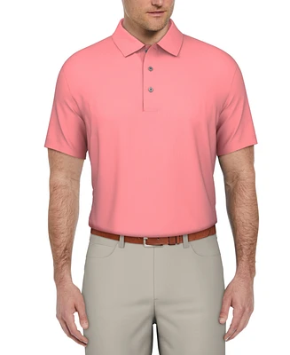 Pga Tour Men's Airflux Solid-Color Mesh Polo Golf Shirt