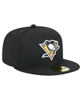 New Era Men's Black Pittsburgh Penguins Core 59FIFTY Fitted Hat