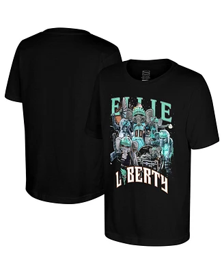 Stadium Essentials Big Boys and Girls Black New York Liberty Ellie Crossroads T-Shirt