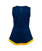 Outerstuff Big Girls Navy Michigan Wolverines Cheer Captain Jumper Dress