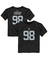 Nike Toddler Maxx Crosby Black Las Vegas Raiders Player Name Number T-Shirt