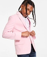 Tommy Hilfiger Big Boys Stretch Linen Look Sport Coat Stretch Polo Collared Shirt Straight Fit Stretch Jeans