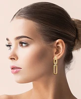 Diamond Link Drop Earrings (1/10 ct. t.w.) in 14k Yellow Gold