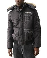 True Religion Men's Big T Convertible Puffer Jacket