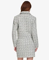 Calvin Klein Women's Tweed Button-Front Jacket