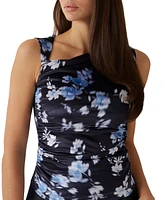 Guess Women's Janet Floral-Print Asymmetrical Top