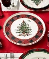 Spode Christmas Tree Tartan Lazy Susan Plate