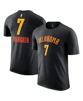 Nike Men's Black Chet Holmgren Oklahoma City Thunder 2024/25 Edition Name Number T-Shirt