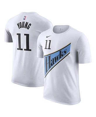 Nike Men's White Trae Young Atlanta Hawks 2024/25 City Edition Name Number T-Shirt