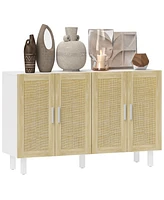 Homcom Sideboard Cabinet w/ 2 Rat Doors & Adjustable Shelves,