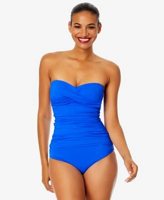 Anne Cole Ruched Tankini High Waist Bikini Bottoms