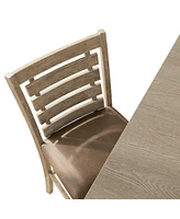 The Pop Home Set of 2 Counter Height Dining Chairs with Solid Wood Back-The Pop Home