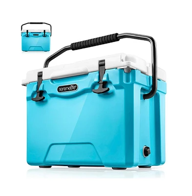 SereneLife 25-Quart Portable Cooler Box, Holds Up to 63 Cans