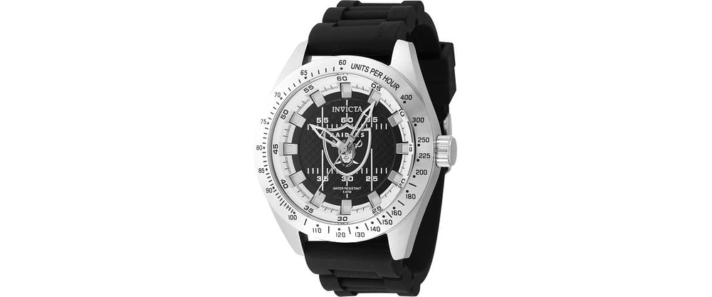 Invicta Men's 47859 Nfl Las Vegas Raiders Quartz Multifunction White, Black Dial Watch