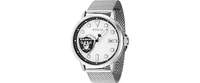 Invicta Men's 47970 Nfl Las Vegas Raiders Quartz 3 Hand Silver Dial Watch