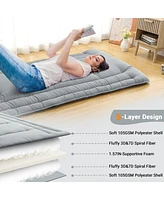 gaomon Japanese Floor Mattress Twin, Foldable Futon, Thick Sleeping Pad & Portable Camping Mattress, for Living Room & Guest Room