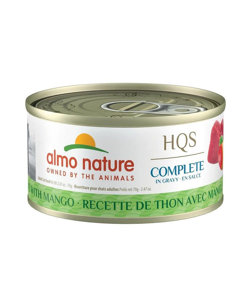 Almo Nature Hqs Complete Cat 12pk (2.47oz): Tuna Recipe W/ Mango in Gravy