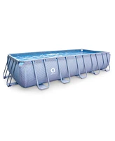 Jleisure Avenli 18 Foot x 39.5 Inch U Frame Rectangle Above Ground Swimming Pool